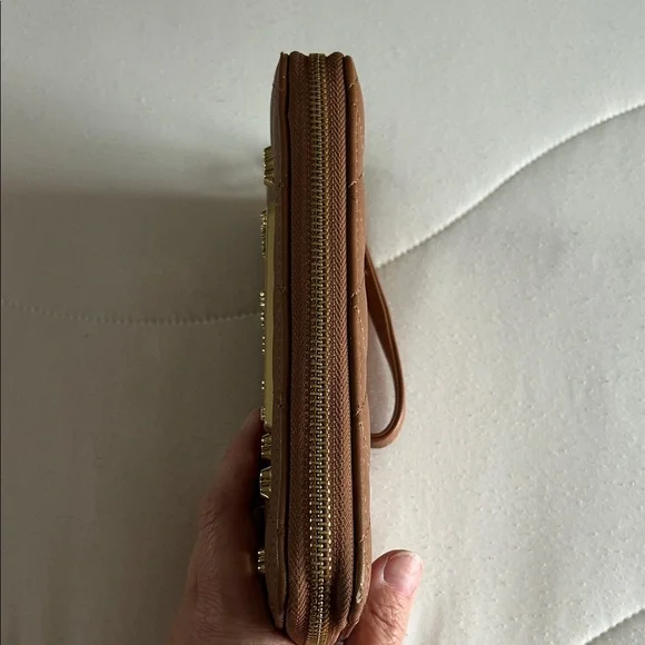 Betsy Johnson Quilted Wristlet with Gold Accents - Picture 5 of 12